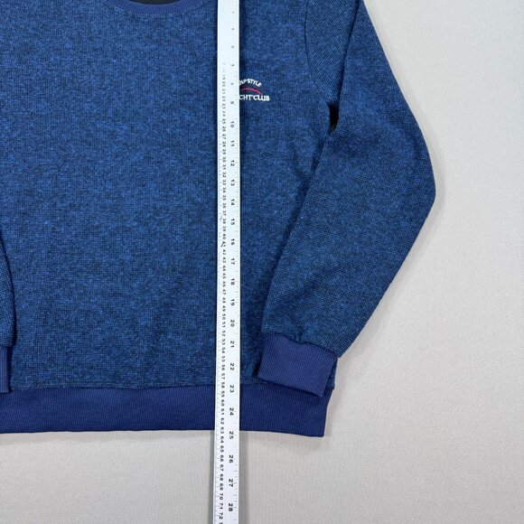 Maximo Crewneck Sweatshirt Men M Blue Yacht Club Embroidered Logo - Picture 4 of 6